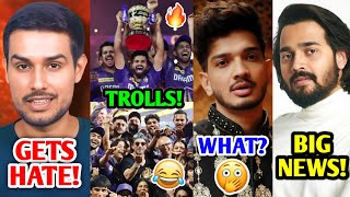 Dhruv Rathee gets HATE due to this...😳| KKR Wins IPL, Munawar Faruqui, Bhuvan Bam, MrBeast, Uk07 |