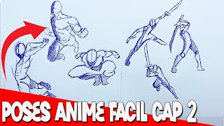 COMO DIBUJAR POSES ANIME / DIBUJA CUALQUIER POSE CAP 2