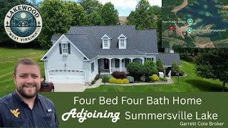 Dream Home that BORDERS Summereville Lake 🤯 | Lakeside Living | 4 Bed 4 Bath Home | Sell WV 