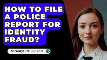 How To File A Police Report For Identity Fraud? - SecurityFirstCorp.com