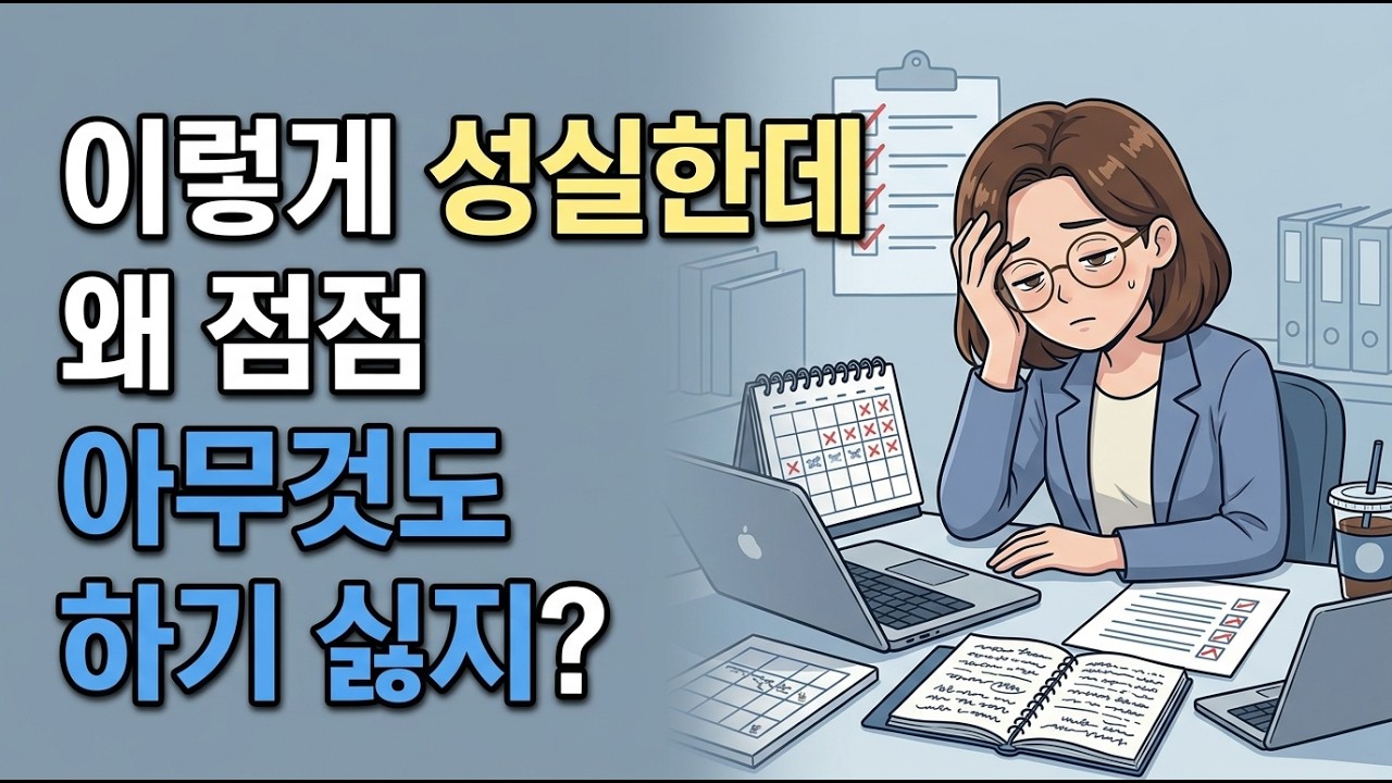 성실한 사람일수록 더 빨리 무너지는 뇌과학적 이유 번아웃 4단계의 비밀