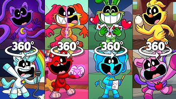 (NIEUW) 360º VR Alle LACHENDE CRITTERS Kartonnen Stemmen Geanimeerd! (Poppy Playtime Hoofdstuk 3)