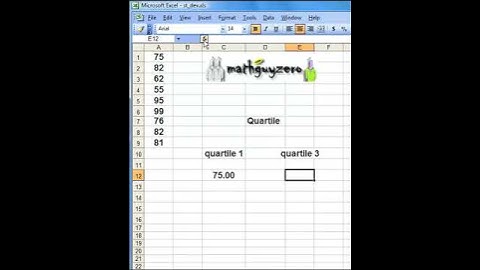 Quartiles in Excel