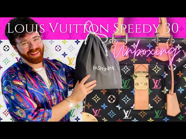 Louis Vuitton MONOGRAM MULTICOLOR SPEEDY 30 NOIR BAG GORGEOUS LIMITED  EDITION!