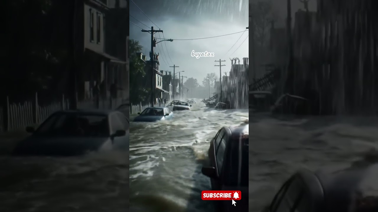 major flooding due to heavy rain😱 