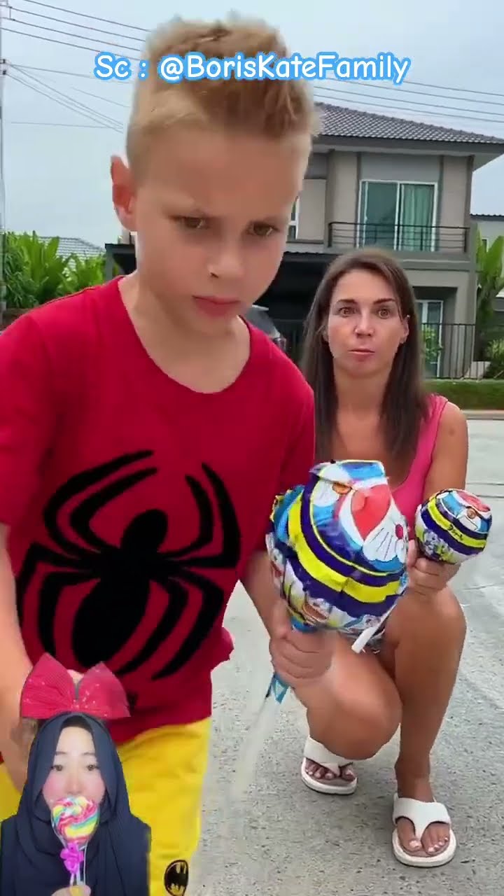 PERMEN ADIK DI LINDAS MOBIL PAPA, tapi … ⁉️? @BorisKateFamily #shorts #funny #dubbing