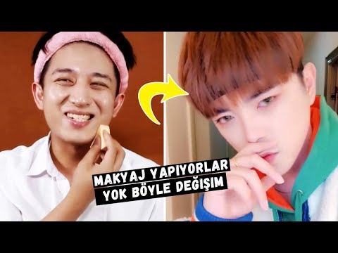 Koreli Makyajı | En Yakışıklı Koreli Erkeklerin Değişimleri Makyaj Videoları #2