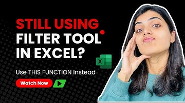 Stop Using Filter Tool — Master Excel’s FILTER() Function