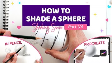 How to Shade a Sphere Step by Step Tutorial for Beginners with Pencil and in Procreate (Part 1/4)