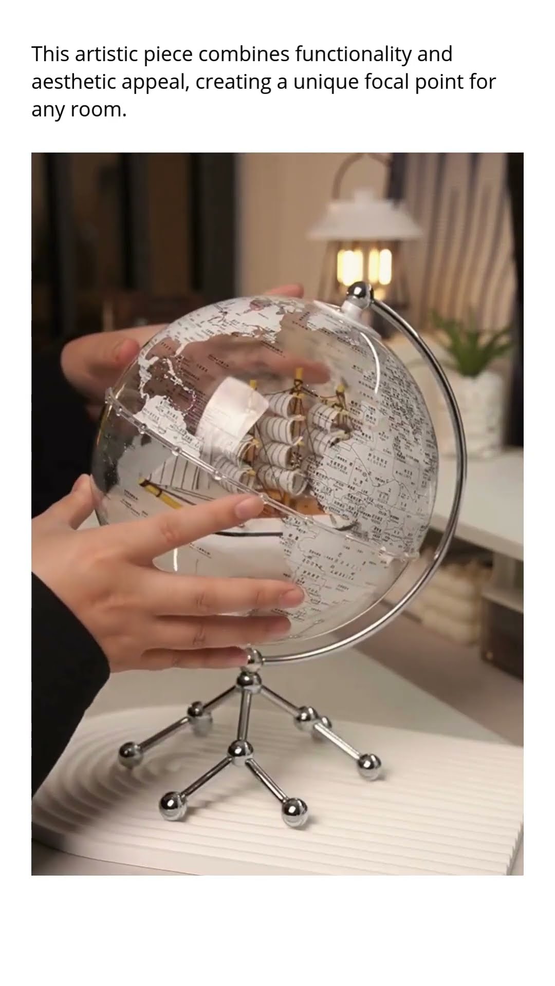 Golden Sail World Map Decor LED Light1️⃣ Product Link in Bio ( # 2025 )