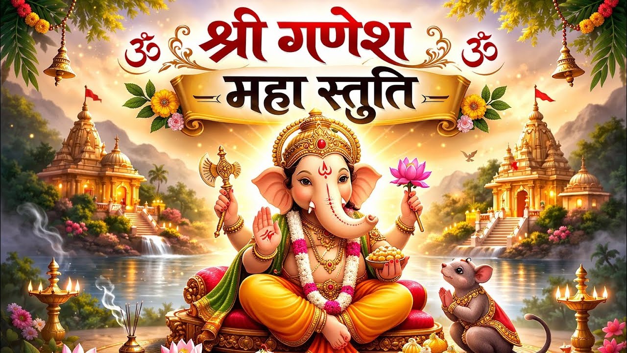 🌺🌺🕉️ श्री गणेश दिव्य स्तुति | विघ्नविनाशक गणपति प्रार्थना | Ganesh Stuti | Bhakti🌺🌺