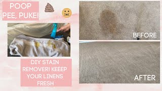 DIY STAIN REMOVER! HOW TO GET STAINS OUT OF LIGHT COLOR CARPET AND FABRIC