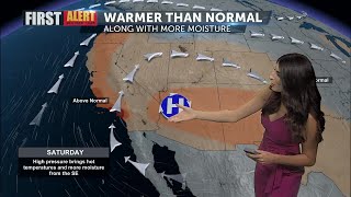 Hot temperatures with an increase in moisture