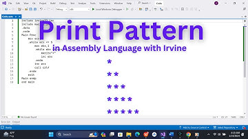 Print Pattern in Assembly Language (Part 3) | How to Print Pattern in Assembly Language with Irvine