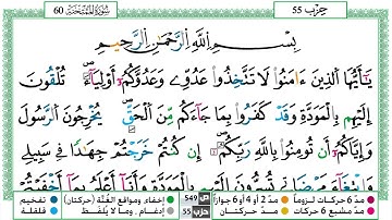 سورة الممتحنة القسم الاول مكرر ياسين الجزائري برواية ورش عن نافع