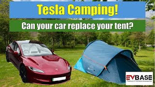 I camped in my Tesla Model 3 - and it was awesome! Check out these great accessories from EVBase!