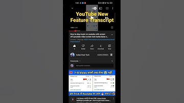 YouTube New Feature Transcript || New Update Daily 100 Subscriber ||#shorts Youtube new update#short