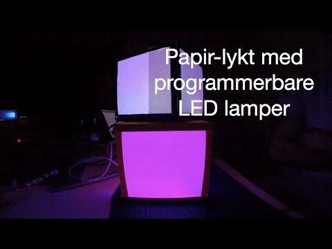 Papirlykt med programmerbare LED lamper