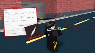 USING AUTO CLICKER WITH SPAM KNIFE IN ROBLOX KAT