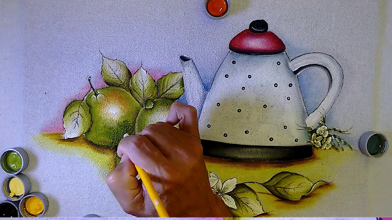 Roberto Ferreira - Aprenda a Pintar em Tecido Laranjas, folhas e acabamentos