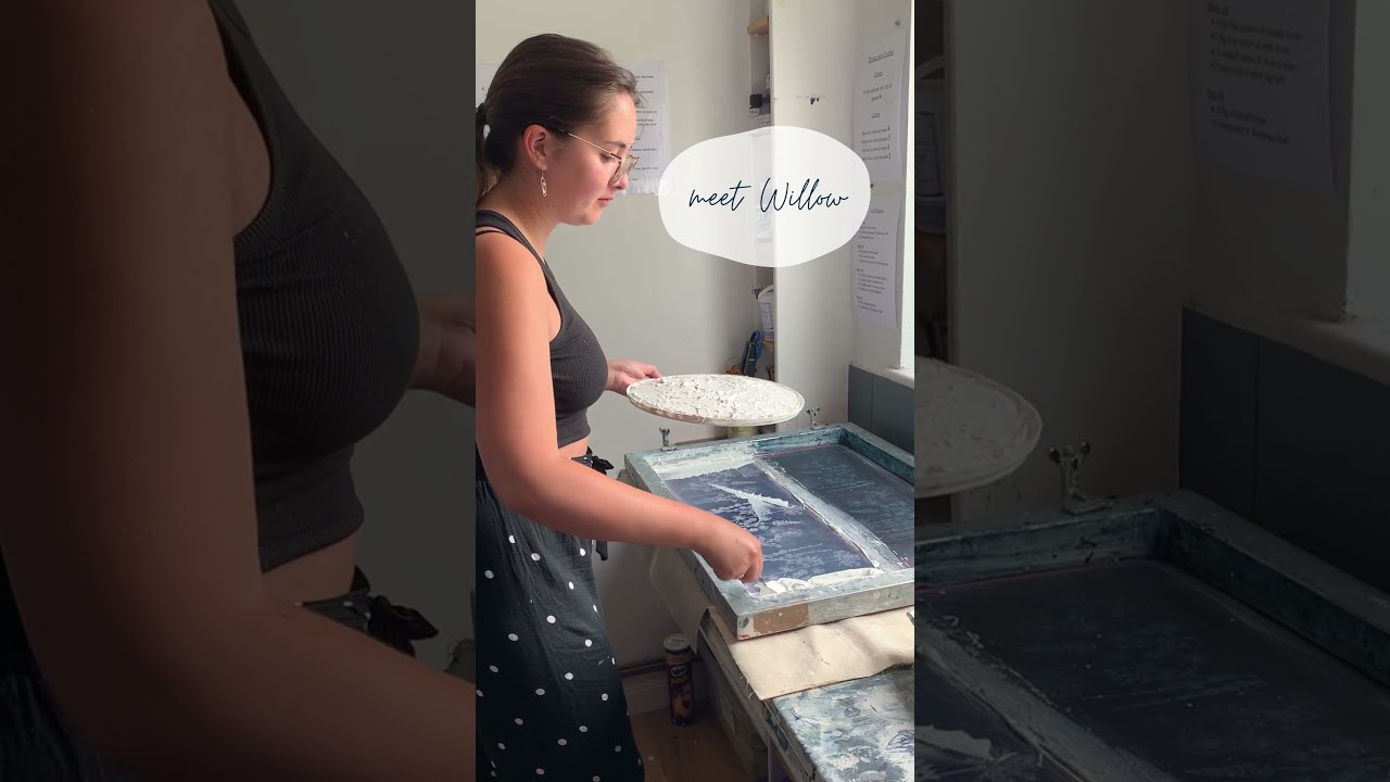 Hello from the Screen Printing Studio at Helen Round. Meet the team who handprint the linen.