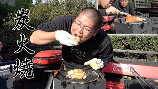 特大サーモンを焼いて豪快に食べてみた！