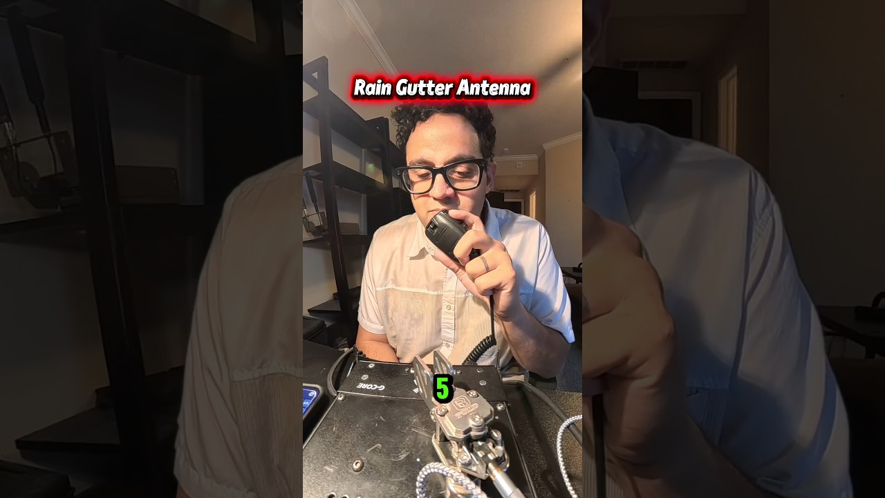 Love a gutter antenna! #hobby #hamradio #experement #antenna #howto