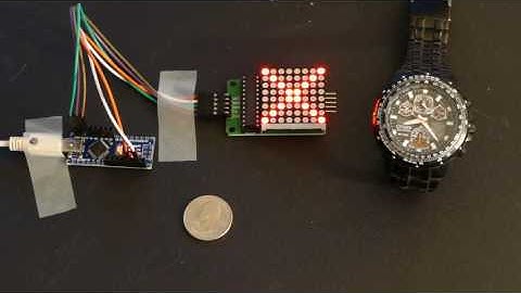 Sunkee Max7219 64 LED 8x8 Matrix Demo