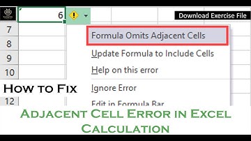 Session20 - How to Fix  the Adjacent Cell Error in Excel Calculation | Microsoft Excel