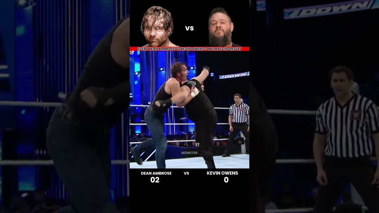 Every Dean Ambrose vs Kevin Owens 1 on 1 Match Result Edit 💥 