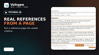 Vohqen Tutorial 08 — Reference Page to Real References
