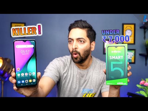 Infinix Smart 5 - Unboxing & Hands On | 6000 mAh | 6.82 Display | Best Killer Smartphone Under 7000?