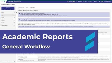 Academic Reports Setup - General workflow for those new to Sentral reports