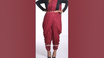 How to Dhoti Drape - 6 Yard Saree | Dhoti Style Saree Draping | Dhoti Saree Drape | #shorts