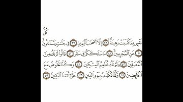 سورة المدثر 5 القسم الخامس تكرار كيفي من .. كل نفس بما كسبت رهينة .. إلى .. حتى أتانا اليقين