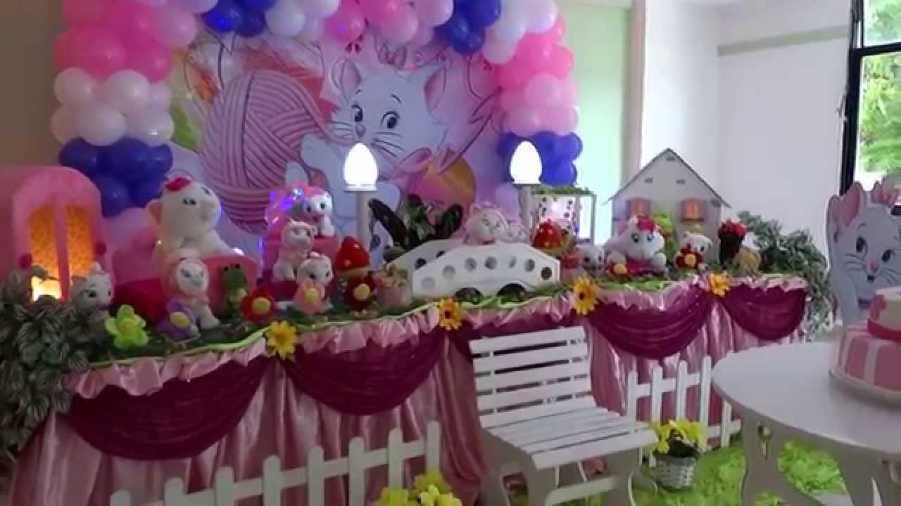 Gata Marie - Decoração tradicional luxo para festa de aniversário