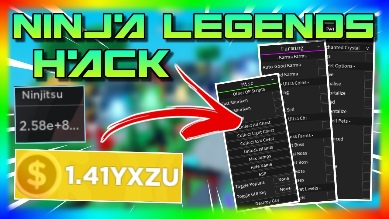 New Op Roblox Ninja Legends Gui Hack Script Infinite Chi Ninjitsu Coins Auto Farm Youtube - xydia new roblox ninja legends op gui hack 2020 still