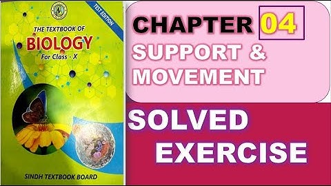 Chapter 4 | Support and Movement | class 10th | Biology | Sindh Textbook Board