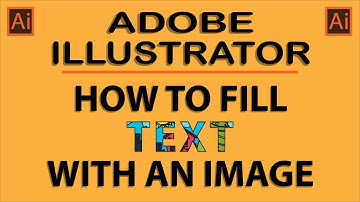 How To Fill Text With An Image Using Adobe Illustrator | CC |  👍