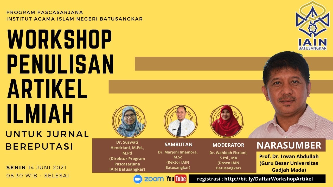 Workshop Penulisan Artikel Ilmiah untuk Jurnal Bereputasi