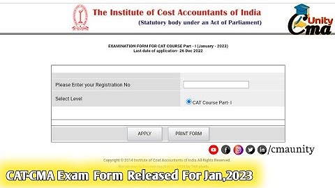 CAT-CMA Exam Form Released For Jan,2023 ||Ankit Poonia|| #icmai #cmacourse #cmastudents #cma