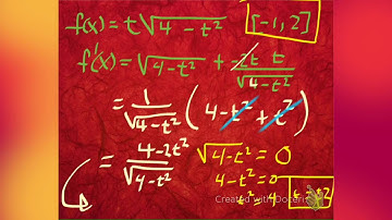 Absolute max and min on a closed interval