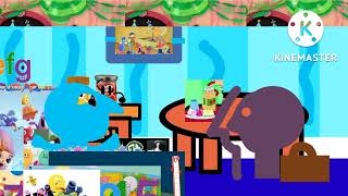 Oggy's Clues Purple P Head And Split Goes To College