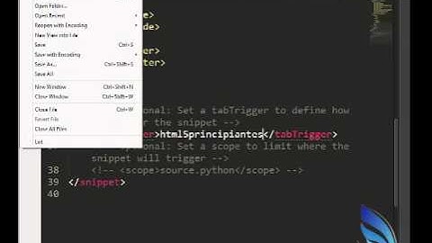 Snippet para Sublime Text 2. Estructura de HTML5