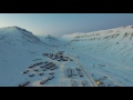 Longyearbyen from above in 4k February 2017