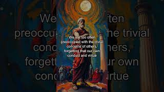 We are too often preoccupied with the trivial concerns of others, forgetting that our own conduct an