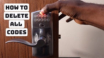 How to Clear All User Codes on Schlage Keypad Lock (FE595, FE575, BE365)