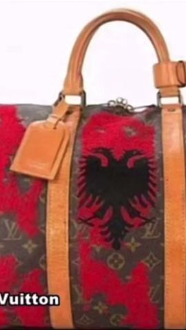 çantë louis vuitton bag with albanian flag