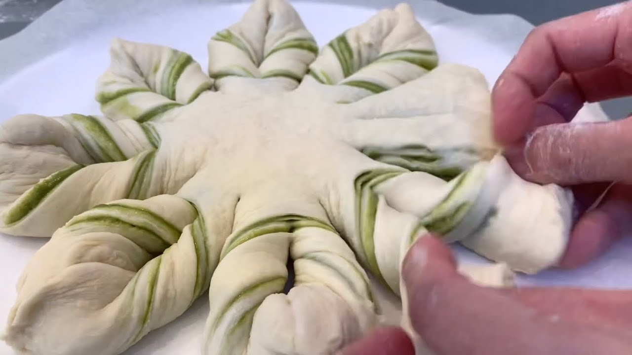 006 Star Bread Recipe - “Snowflake Bread” - YouTube