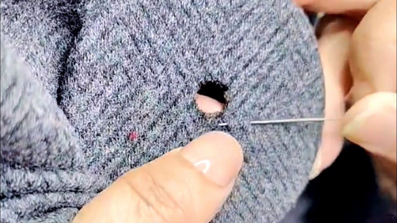How to Invisibly Repair Holes in Clothes at Home Yourself With Just a ...